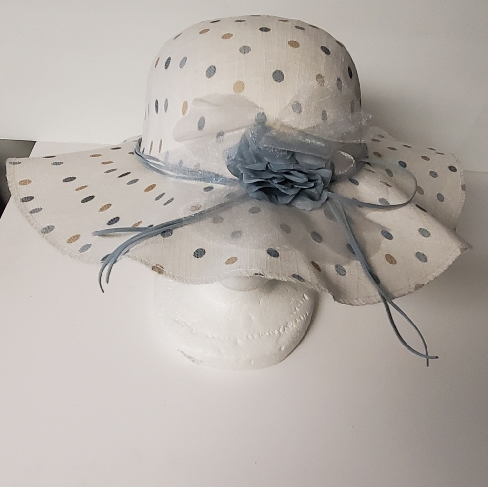 2 FOR $25..Women Polka Dot Fancy Straw Hats